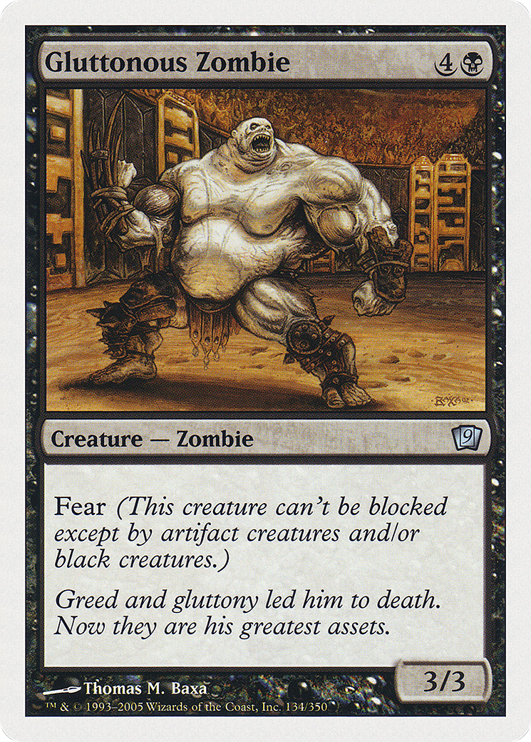 Gluttonous Zombie (9ED-134★) (Foil)