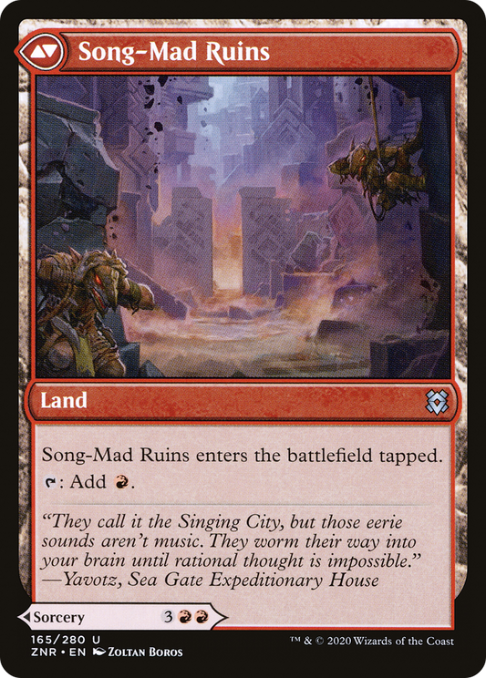 Song-Mad Treachery // Song-Mad Ruins (ZNR-165)