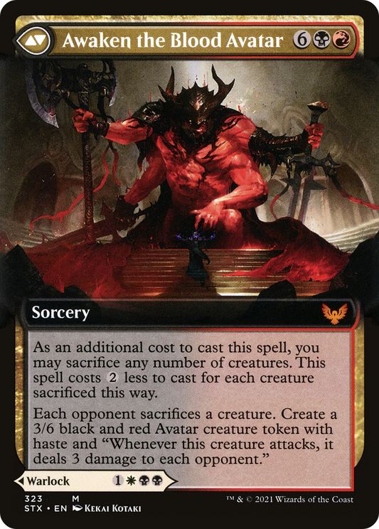Extus, Oriq Overlord // Awaken the Blood Avatar (STX-323) (Extended Art) (Foil)