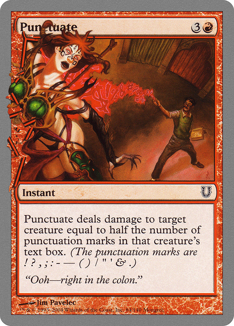 Punctuate (UNH-084) (Foil)