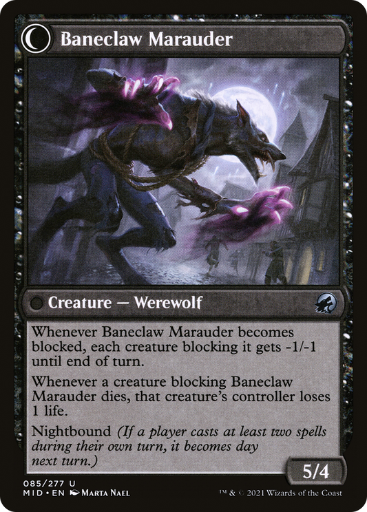 Baneblade Scoundrel // Baneclaw Marauder (MID-085) (Foil)