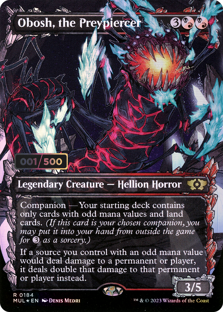 Obosh, the Preypiercer (MUL-184Z) (Showcase) (Borderless) (Foil) (Serialized)