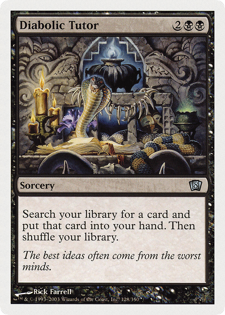Diabolic Tutor (8ED-128) (Foil)