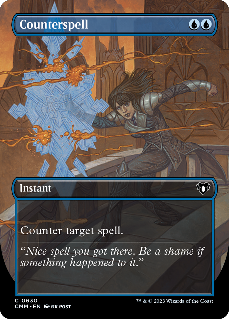 Counterspell (CMM-630) (Borderless) (Foil)