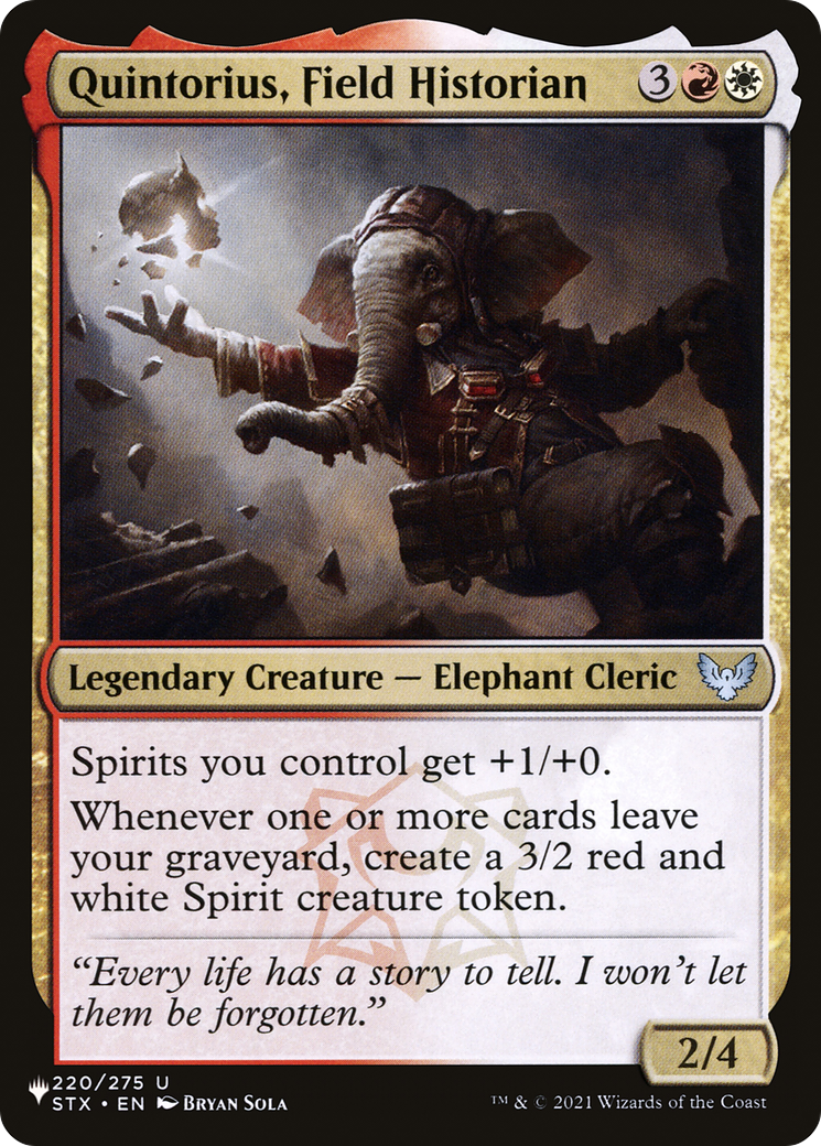Quintorius, Field Historian (LIST-STX-220)
