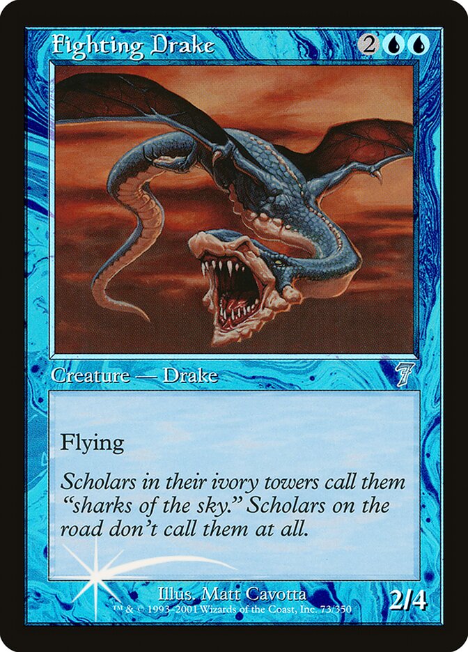 Fighting Drake (7ED-073★) (Foil)