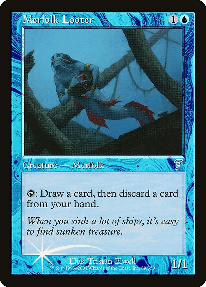 Merfolk Looter (7ED-089★) (Foil)