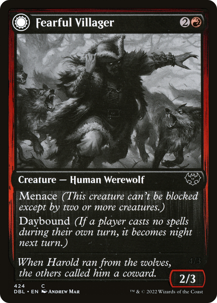 Fearful Villager // Fearsome Werewolf (DBL-424)