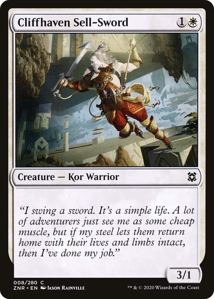Cliffhaven Sell-Sword (ZNR-008) (Foil)