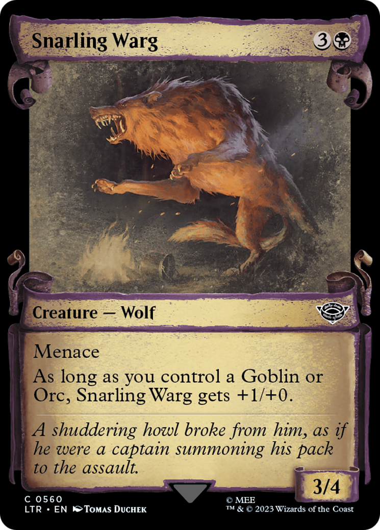 Snarling Warg (LTR-560) (Showcase) (Scroll)