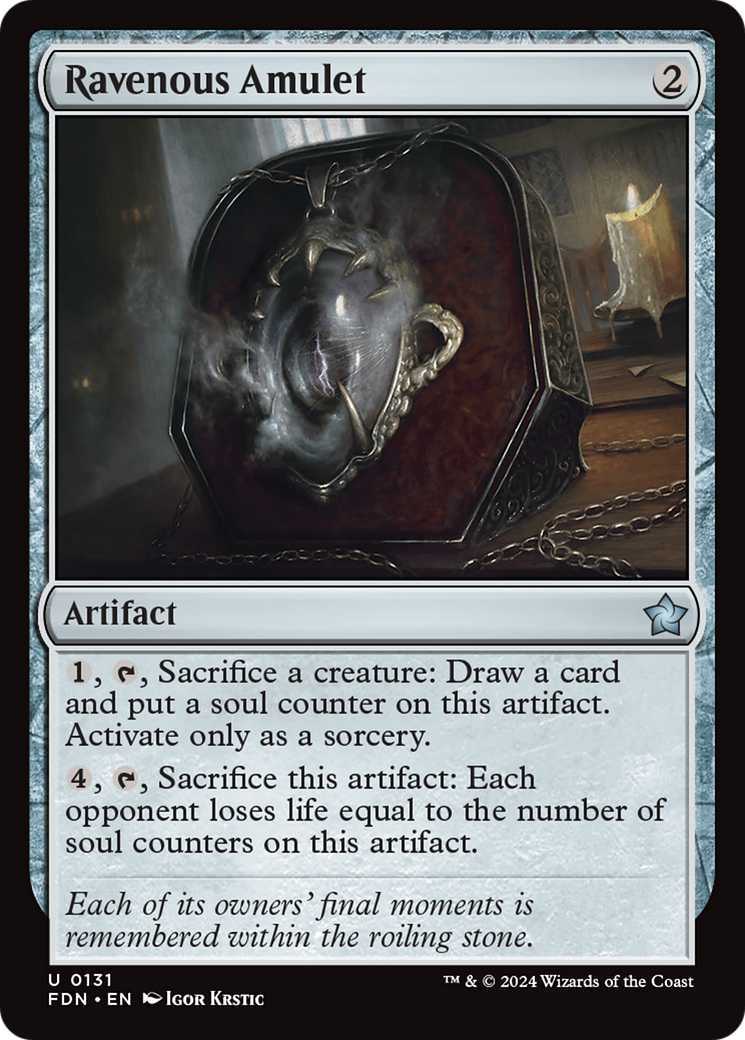 Ravenous Amulet (FDN-131) (Foil)