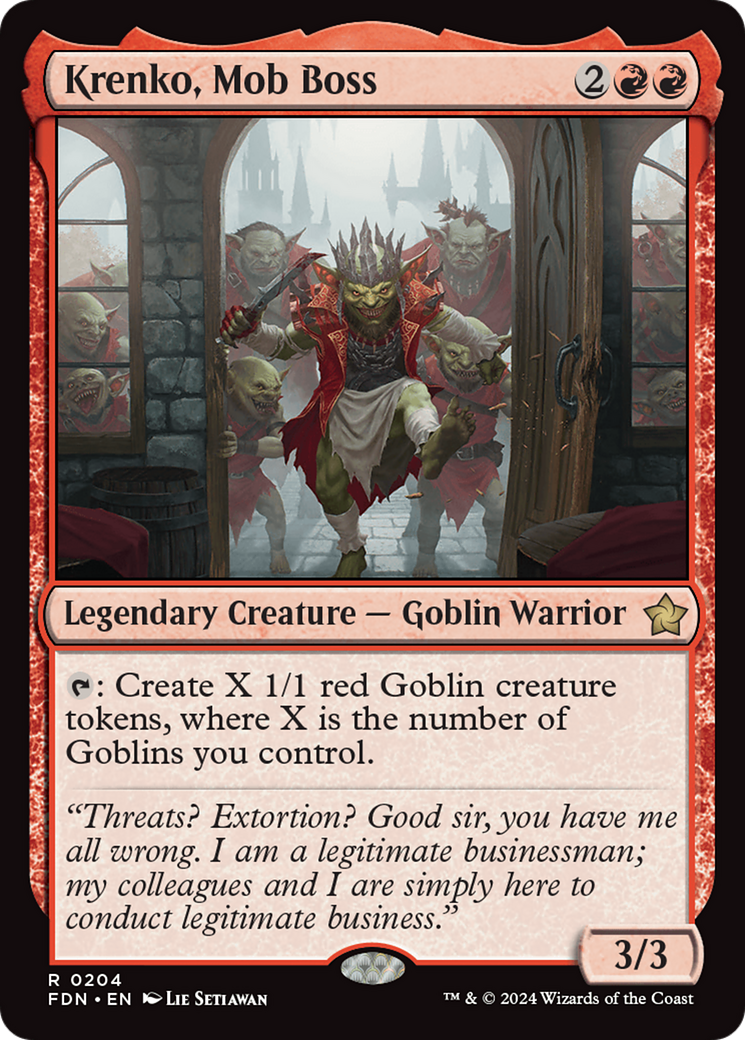 Krenko, Mob Boss (FDN-204) (Foil)