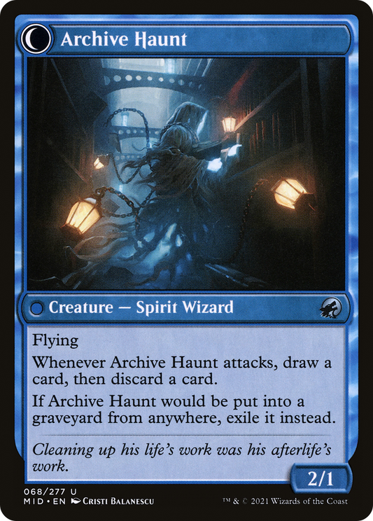 Overwhelmed Archivist // Archive Haunt (MID-068) (Foil)