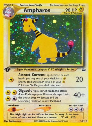 Ampharos (N3-001) (1st Edition Holofoil)