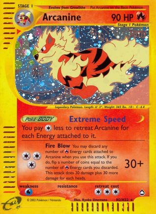 Arcanine (H2) (AQ-H2) (Holofoil)