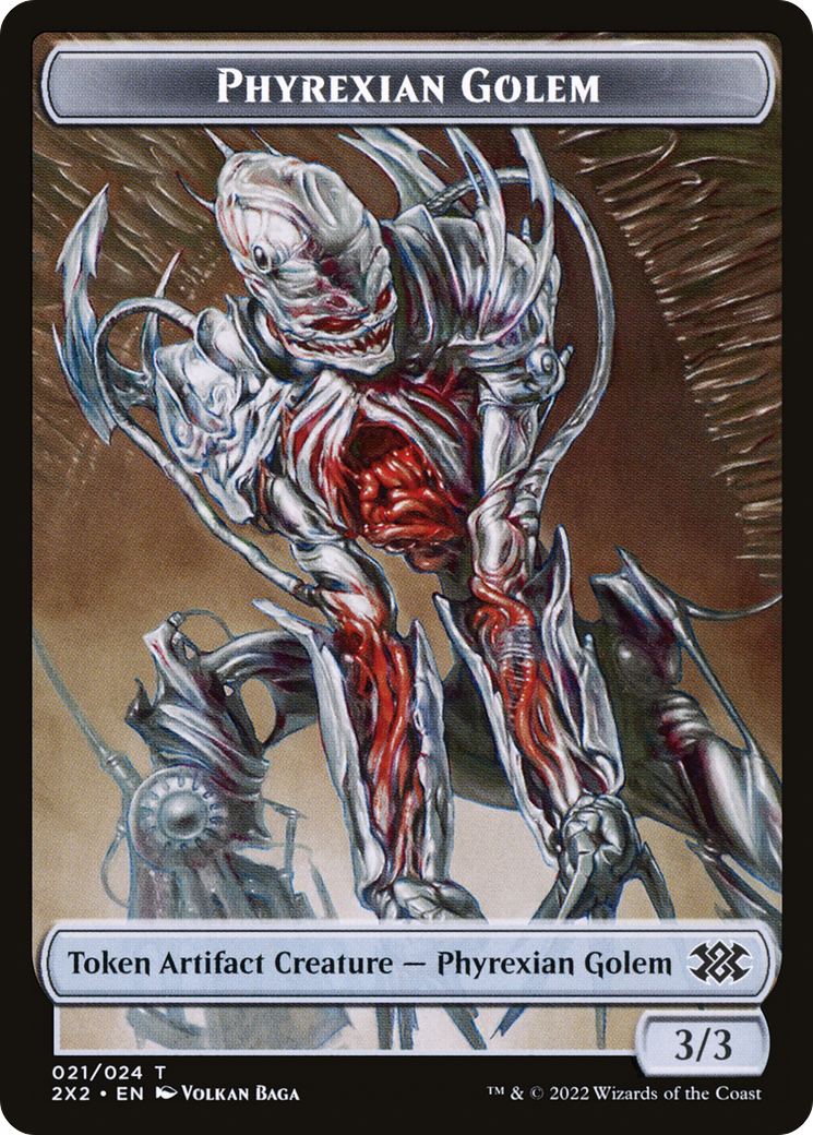 Elemental // Phyrexian Golem Double-Sided Token (T2X2-13 // 21)