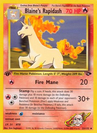 Blaine's Rapidash (G2-033) (1st Edition)