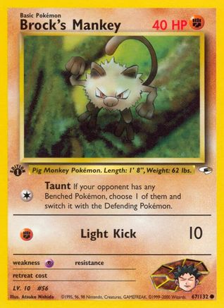 Brock's Mankey (67) (G1-067) (1st Edition)
