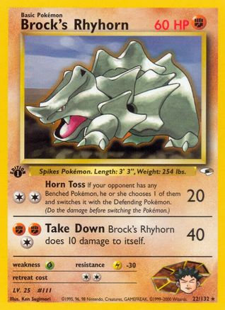 Brock's Rhyhorn (22) (G1-022) (Unlimited)