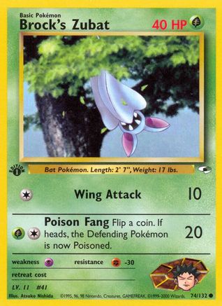 Brock's Zubat (74) (G1-074) (Unlimited)