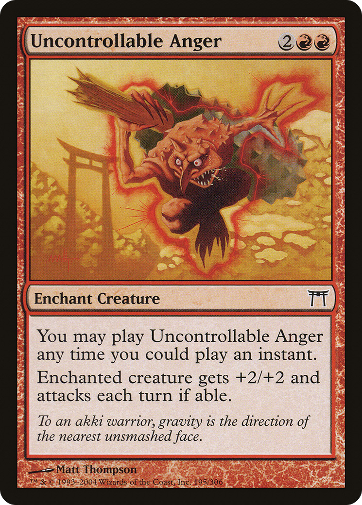Uncontrollable Anger (CHK-195) (Foil)