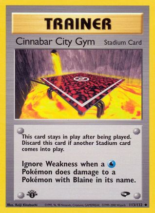 Cinnabar City Gym (G2-113) (1st Edition)