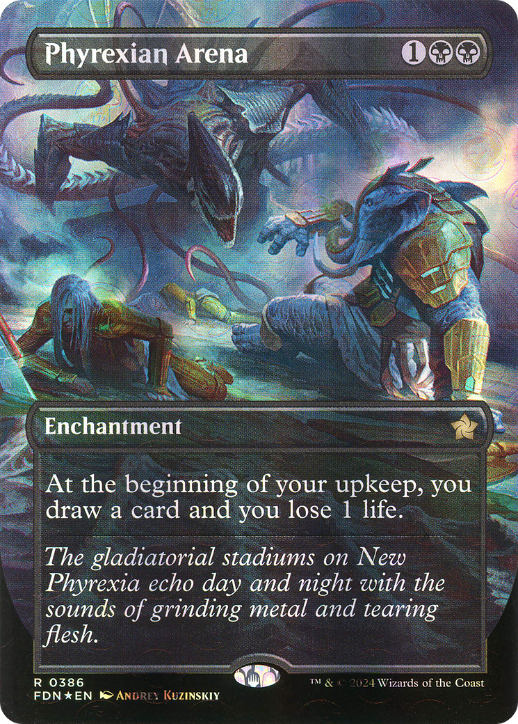 Phyrexian Arena (FDN-386) (Borderless) (Mana Foil)