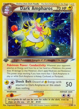 Dark Ampharos (N4-001) (Unlimited Holofoil)