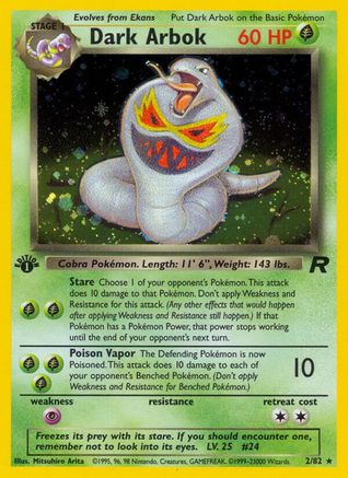 Dark Arbok (2) (TR-002) (1st Edition Holofoil)