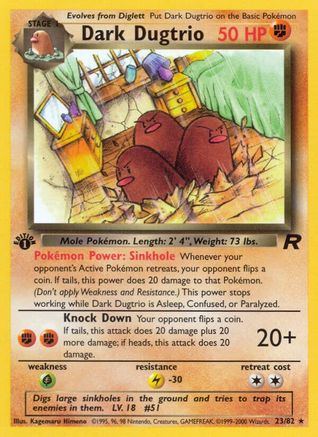 Dark Dugtrio (23) (TR-023) (1st Edition)