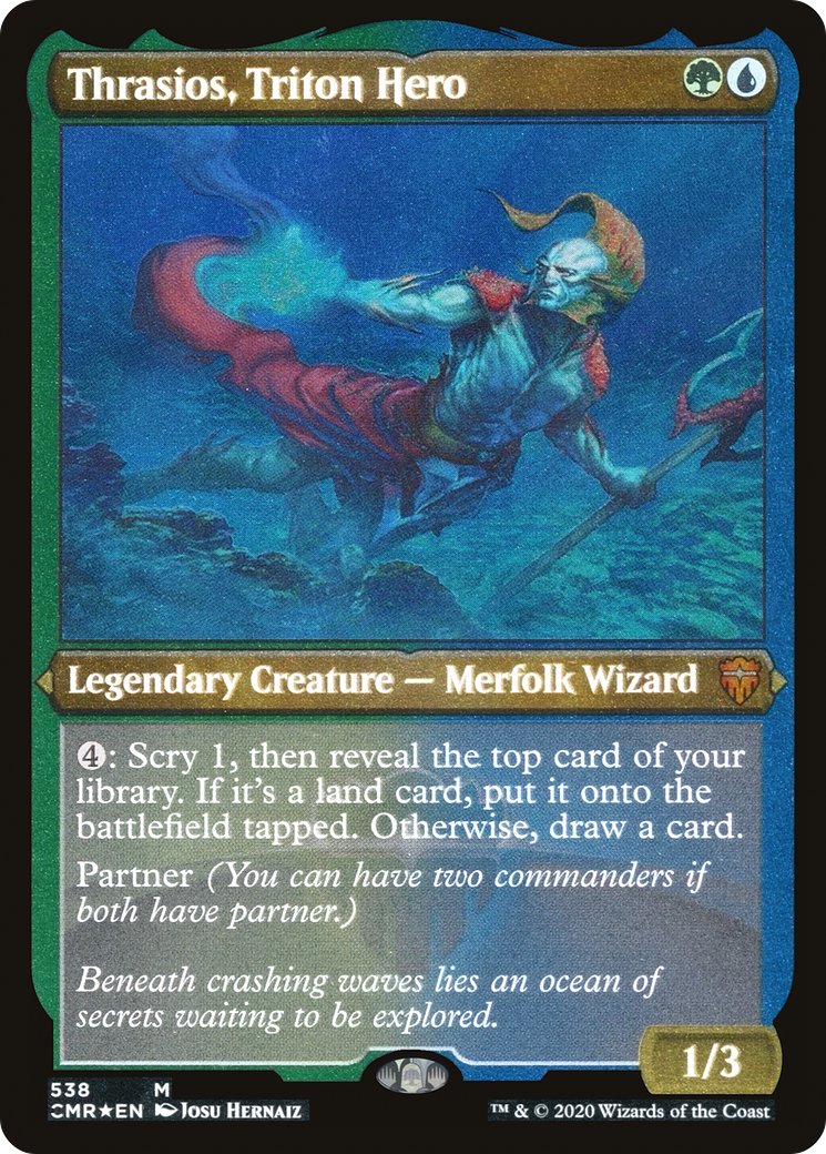 Thrasios, Triton Hero (CMR-538) (Etched Foil)
