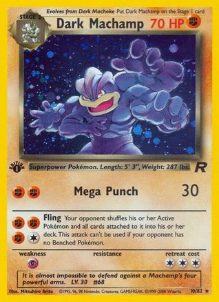 Dark Machamp (10) (TR-010) (1st Edition Holofoil)