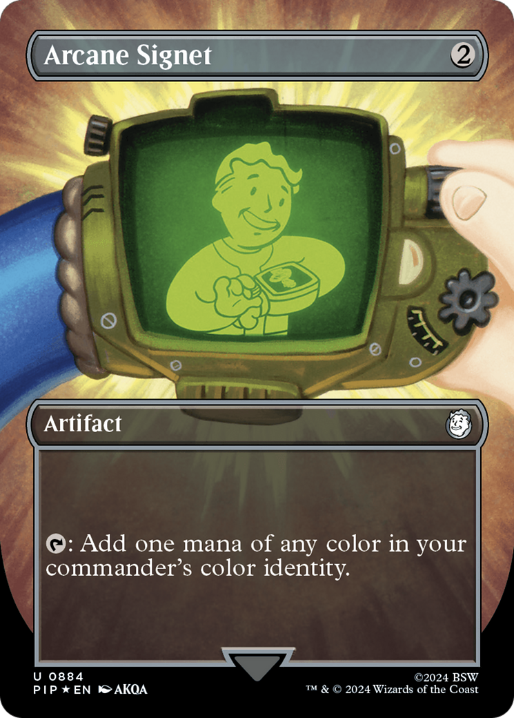 Arcane Signet (PIP-884) (Borderless) (Surge Foil)