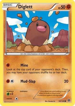 Diglett (XY-058) (Reverse Holofoil)