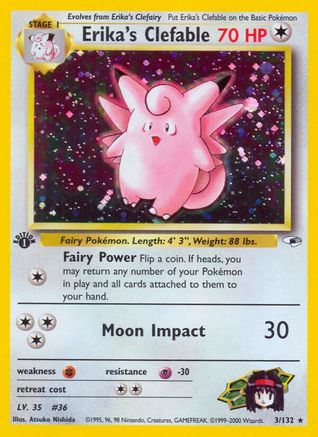 Erika's Clefable (G1-003) (1st Edition Holofoil)
