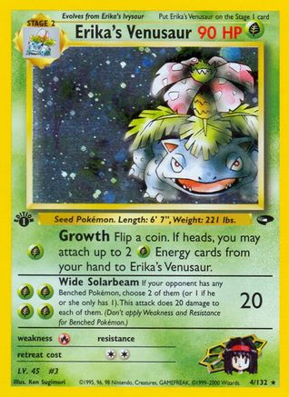 Erika's Venusaur (G2-004) (1st Edition Holofoil)
