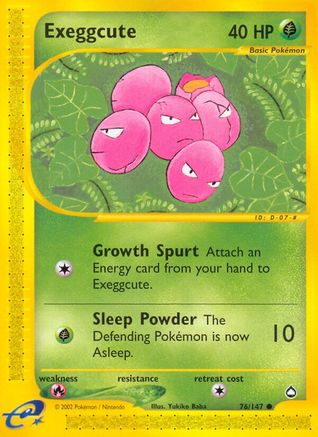Exeggcute (76) (AQ-076) (Reverse Holofoil)