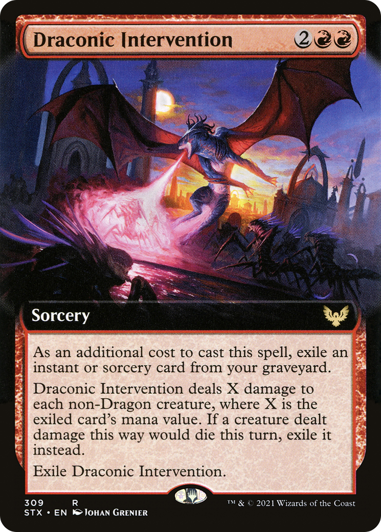 Draconic Intervention (STX-309) (Extended Art) (Foil)