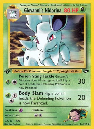 Giovanni's Nidorina (G2-044) (1st Edition)