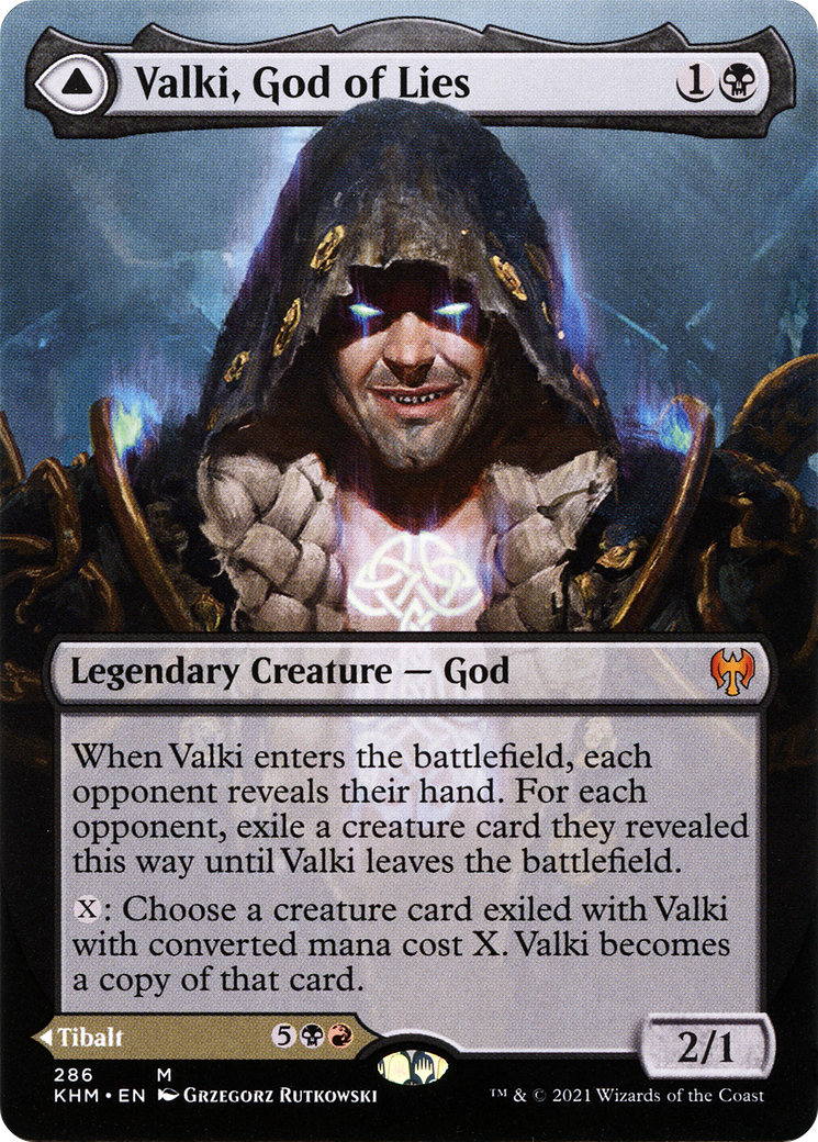 Valki, God of Lies // Tibalt, Cosmic Impostor (KHM-286) (Borderless) (Foil)