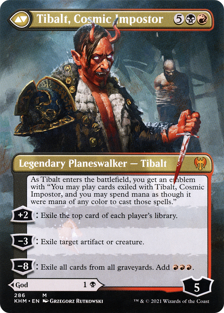 Valki, God of Lies // Tibalt, Cosmic Impostor (KHM-286) (Borderless)