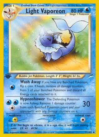 Light Vaporeon (N4-052) (Unlimited)