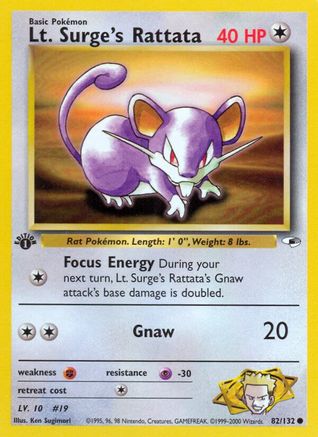 Lt. Surge's Rattata (G1-082) (Unlimited)
