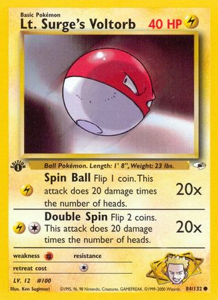 Lt. Surge's Voltorb (G1-084) (1st Edition)