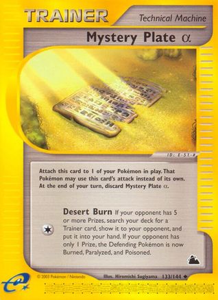 Mystery Plate Alpha (SK-133) (Reverse Holofoil)
