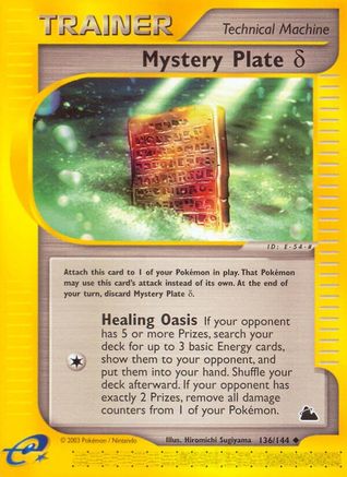 Mystery Plate Delta (SK-136) (Reverse Holofoil)
