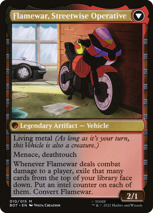 Flamewar, Brash Veteran // Flamewar, Streetwise Operative (BOT-010) (Foil)