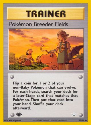 Pokemon Breeder Fields (N3-062) (1st Edition)