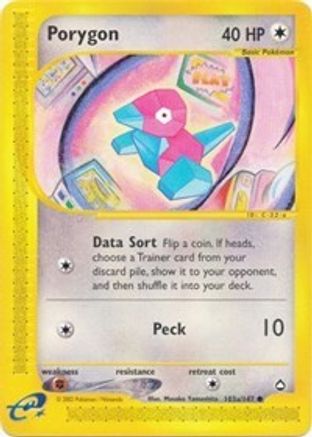 Porygon (103b) (AQ-103b) (Reverse Holofoil)