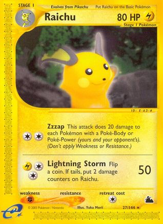 Raichu (27) (SK-027) (Reverse Holofoil)